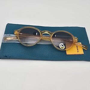 EyeBobs Board Stiff 2147 Sun 77 Orange Frame Brown +2.50 Bifocal Reader Glasses